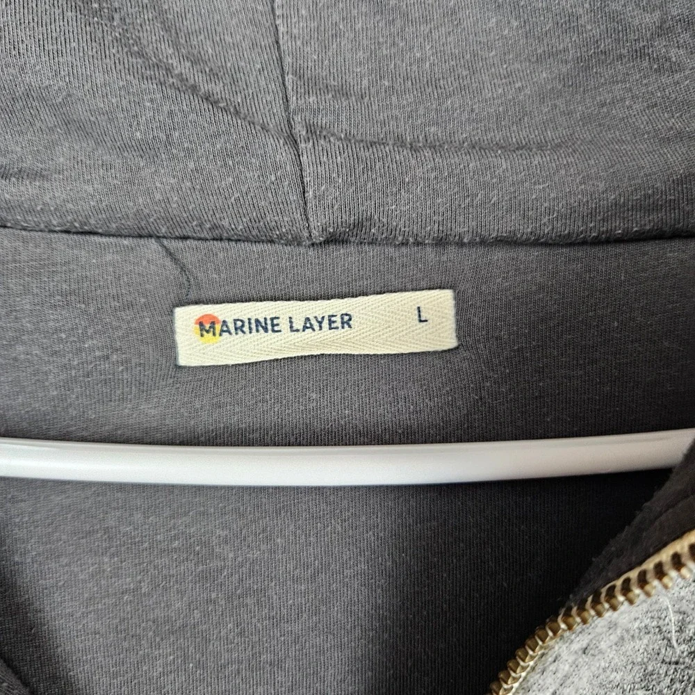 Marine‎ Layer SoFi Stadium Inglewood Full Zip Hoodie Gray Mens Large